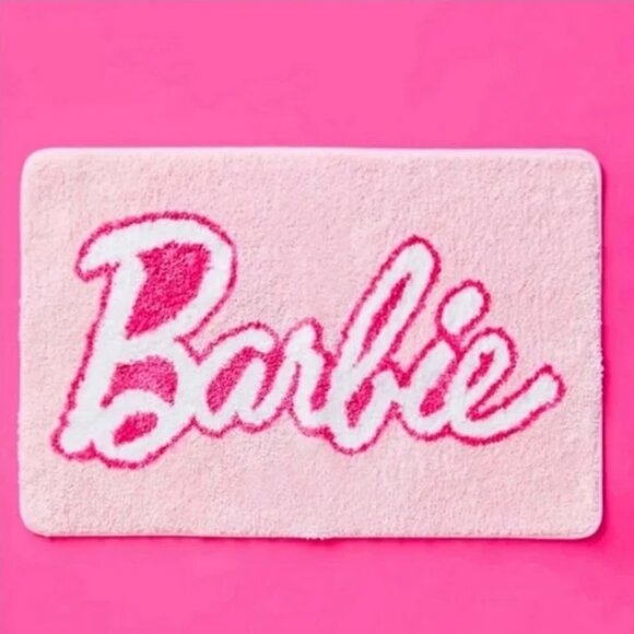 Barbie | Accents | Barbie Plush Bath Mat Pink Rug 95 X 295 Nwt | Poshmark